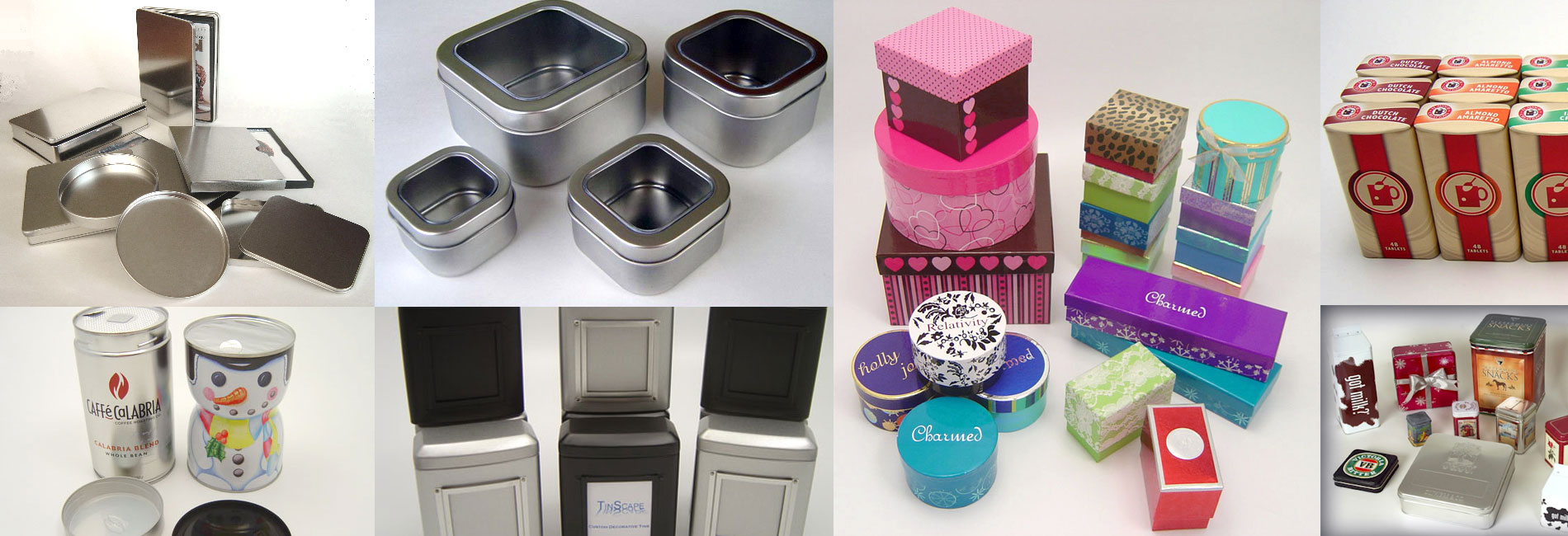 Custom Decorative holiday Tins & Paper Boxes